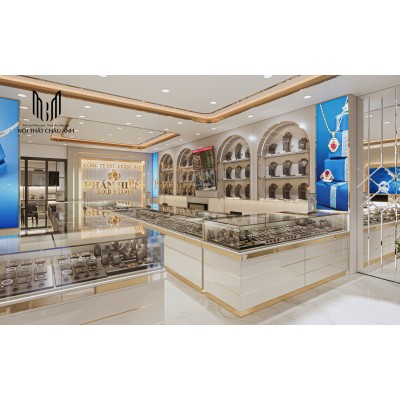 Thiết kế tiệm vàng Phán Hiển của anh Dũng, chị Hằng tại Nghệ An